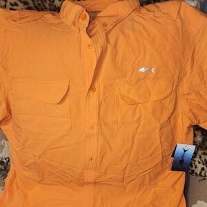 Silver Jeans Men's Bright Orange Button-Down Shirt